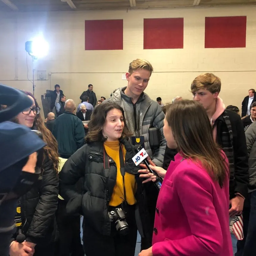 Widener student interviewed by NBC10 reporter