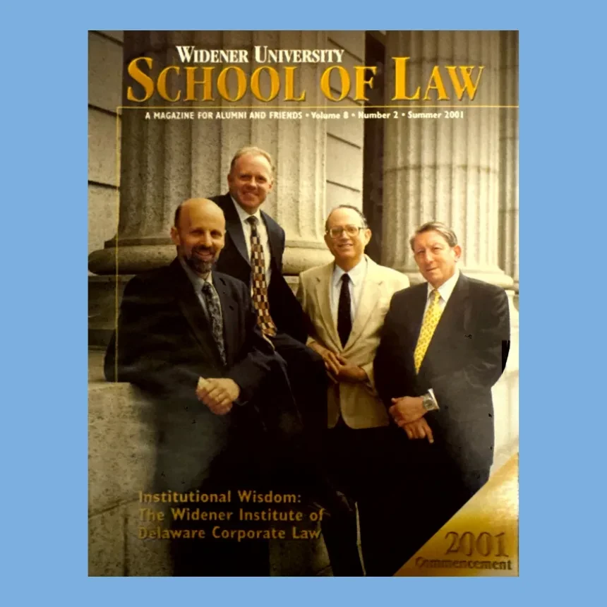 Widener School of Law 2001 magazine cover