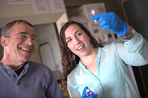 Biology student and faculty