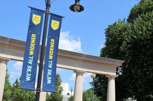 We're All Widener Banners on campus