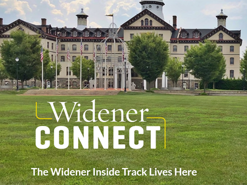 WidenerConnect: The Widener Inside Track Lives Here (photo of Old Main)