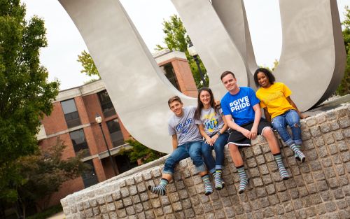 students wear widener striped socks